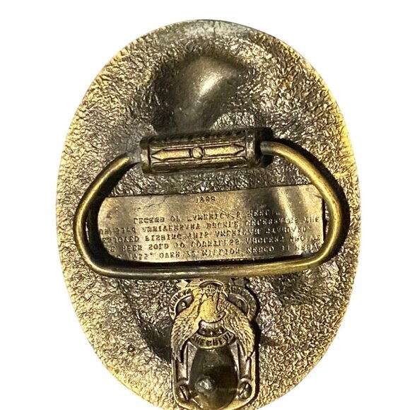 Zebco 33 33rd Anniversary 1955-1988 Limited Edition Brass Belt Buckle Fishing Th - Picture 6 of 14